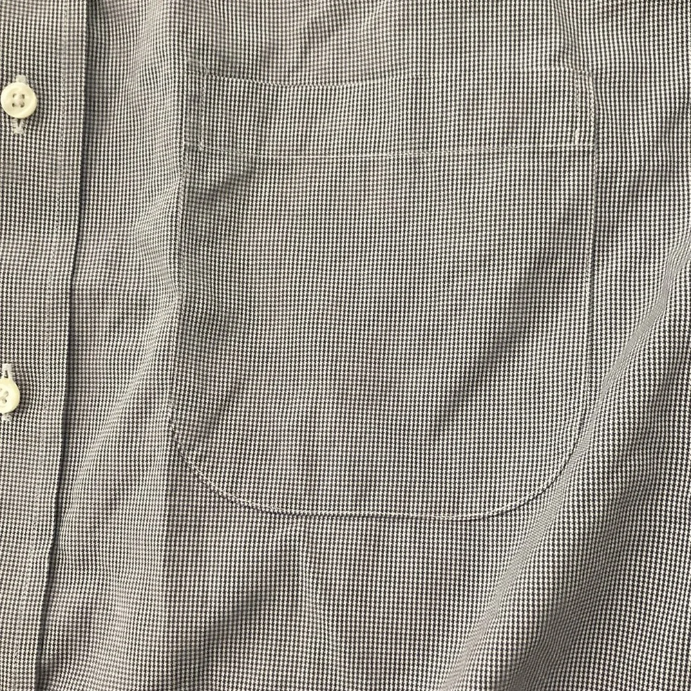Jos. A. Bank Men’s Traveler’s Collection Gray White Cotton Button Down Shirt Top